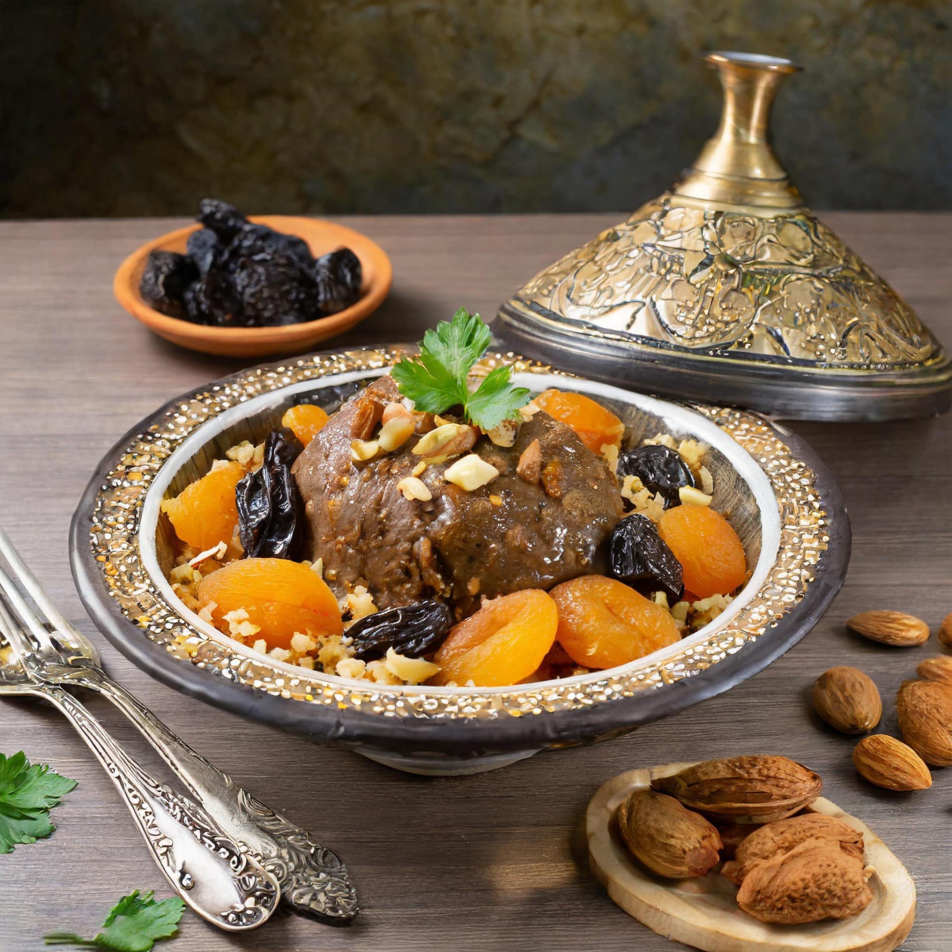 Tajine Sweet with Beef DZa La Familia Restaurant DUBAI